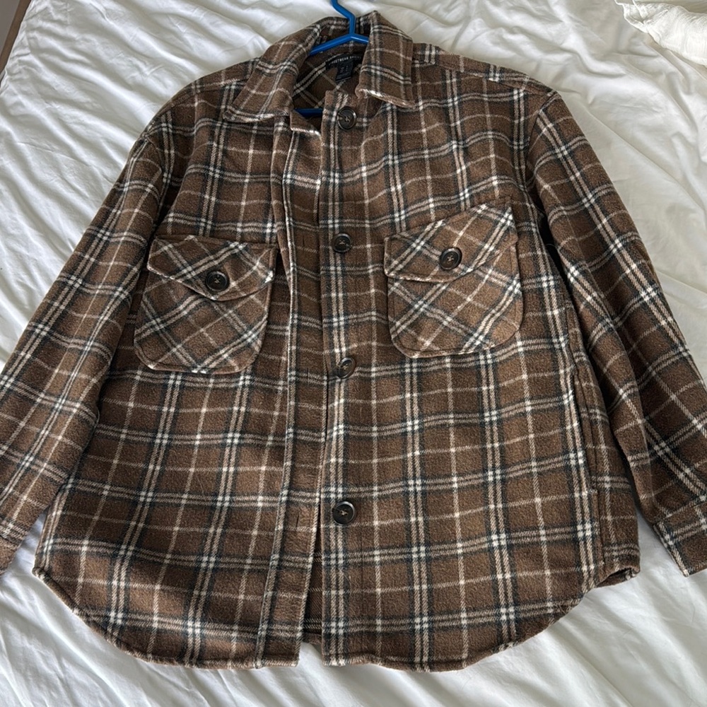 Streetwear Society Brown Checkered Jacket